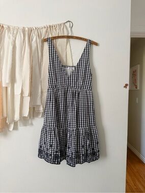 Splendid Gigi Gingham Mini Dress in Navy/White NWOT